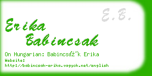 erika babincsak business card